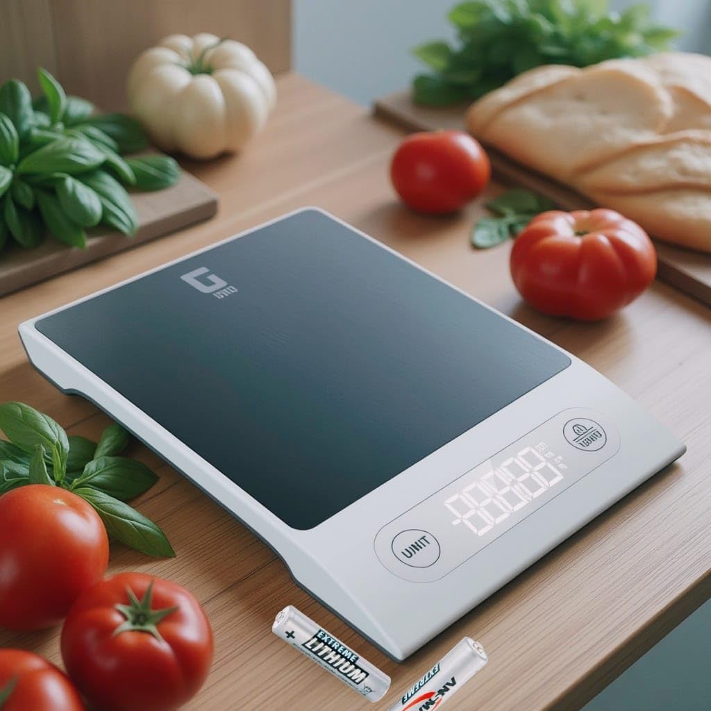 Digital Kitchen Scale, 11lb/5Kg Food Scale, Grams/Lbs/Oz for Weight Loss, Baking, Cooking, Keto, Meal Prep, Postal, 795GK - Batteries Included