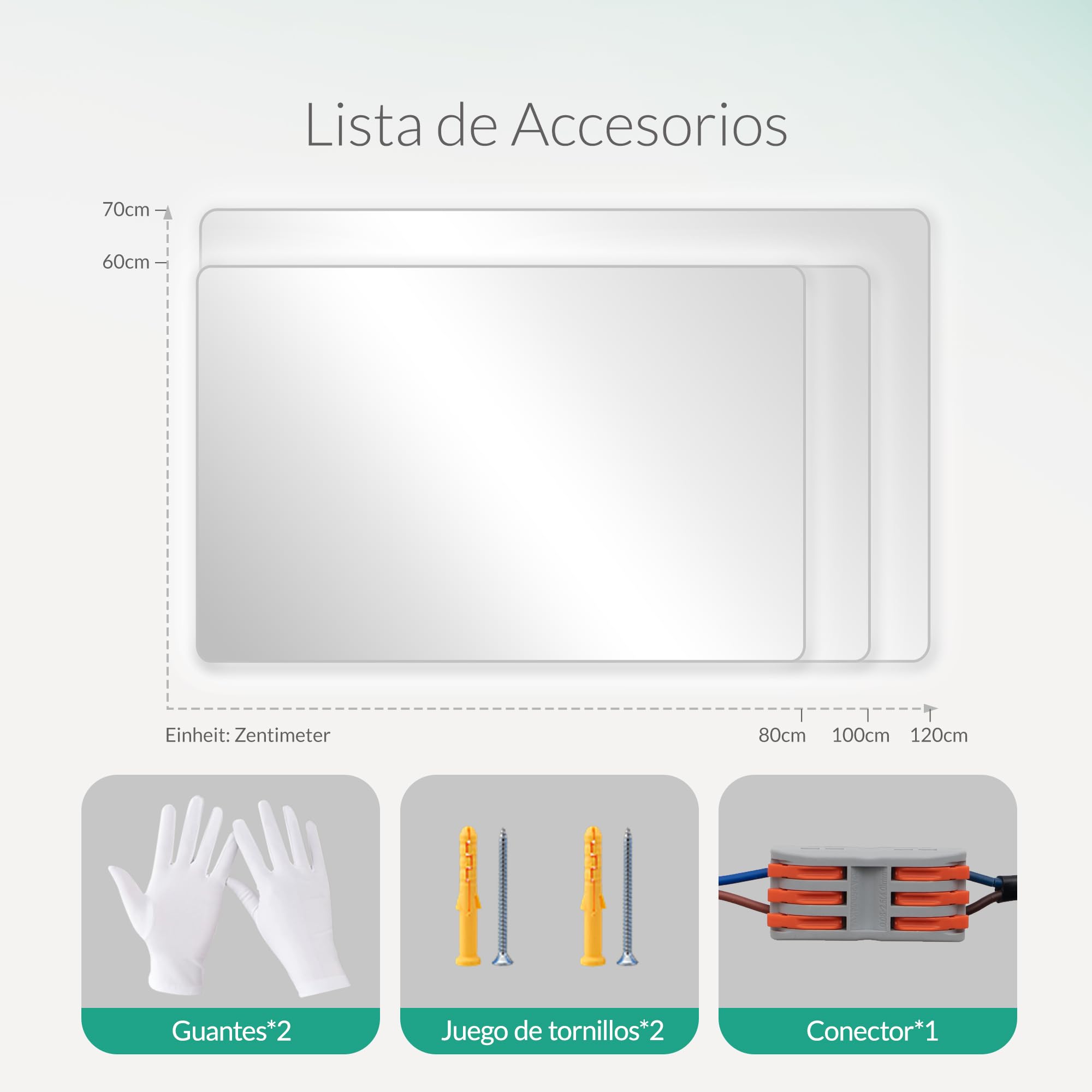 Espejo baño con luz Frontal LED antivaho