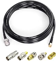 Vista 8 de Superbat Cable SMA macho a BNC macho de 6 pulgadas + 5 piezas SMA a BNC adaptador RF cable coaxial kit para aplicaciones de RF/antenas/dispositivos