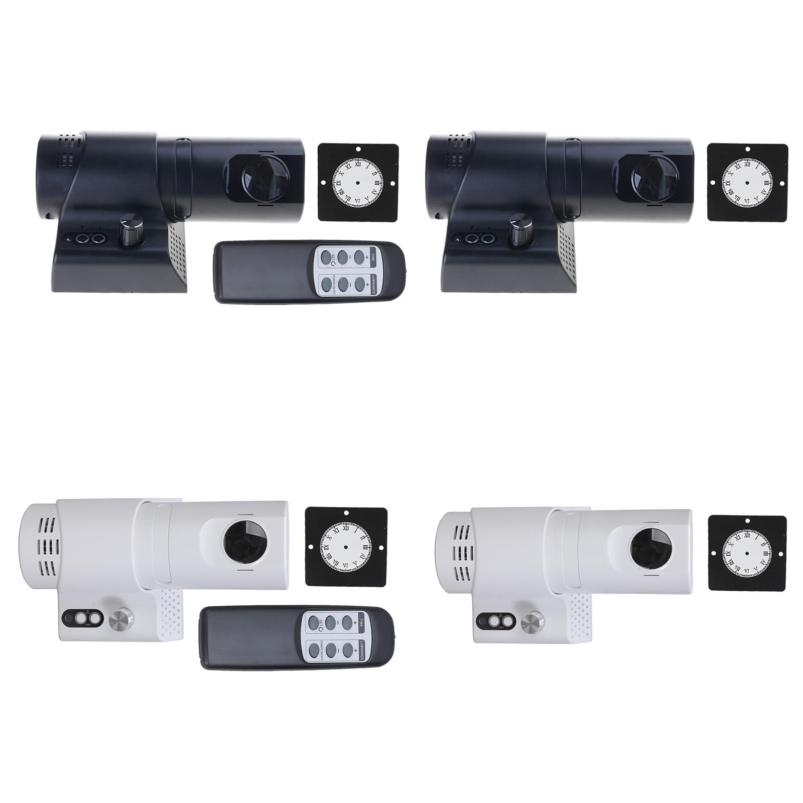 Reloj de proyección analógica LED con control remoto y diapositivas coloridas, números conmutables para dormitorio, sala de estar, reloj de gestión de tiempo