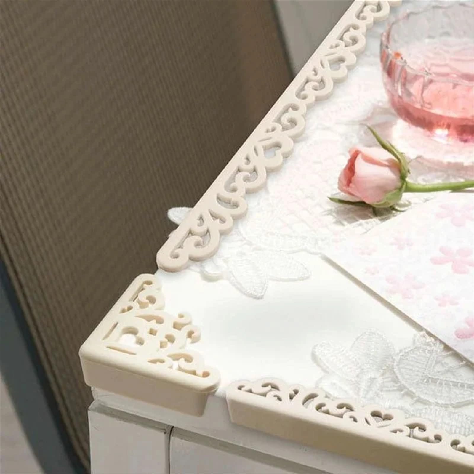Protectores de mesa para niños, 4 unidades, diseño de flores, protector suave a prueba de bebés para esquinas afiladas de muebles, seguridad infantil