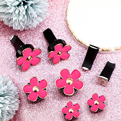 Image of Frienda 6 Pcs Daisy Flower Air Vent Clip Accessories Air Conditioning Outlet Clip Car Air Freshener Dashboard Accessories Charm Car Inter Decor(2.5 cm, 3 cm, 3.3 cm,Red)
