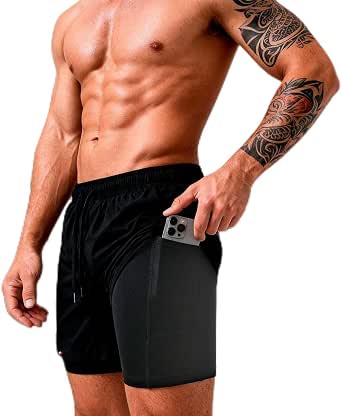 Shorts Bermuda 2 Em 1 Sandrini Masculino Compressão Sport