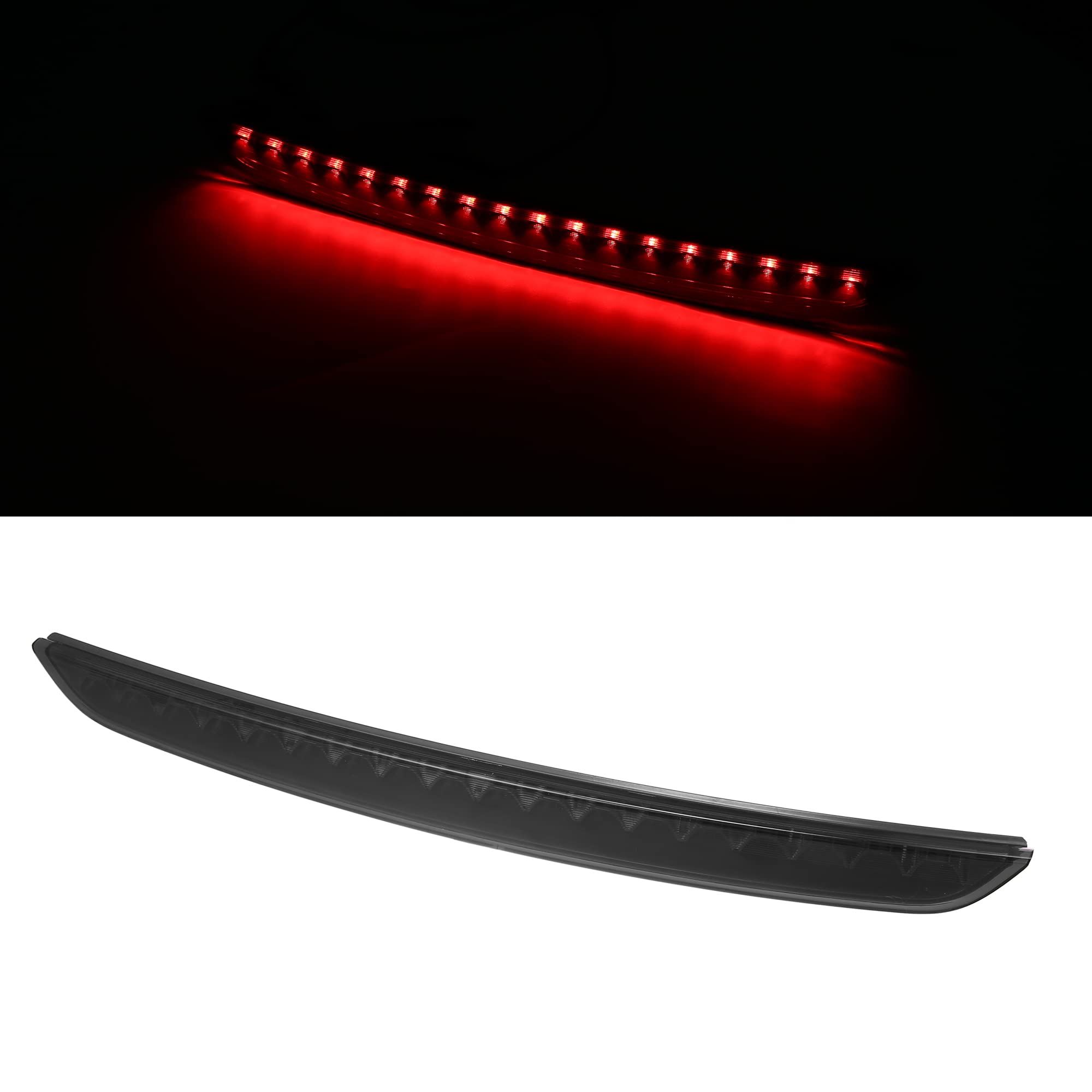 X AUTOHAUX High Level Third Rear Brake Stop Light 8J0945097 for Audi TT 2.0L A/T Quattro Base Convertible 2009-2011 2014-2015 Black