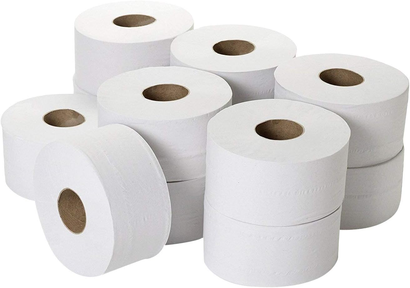 Mini Jumbo Toilet Rolls, Essential White Toilet Rolls, 2 Ply, 150m ...