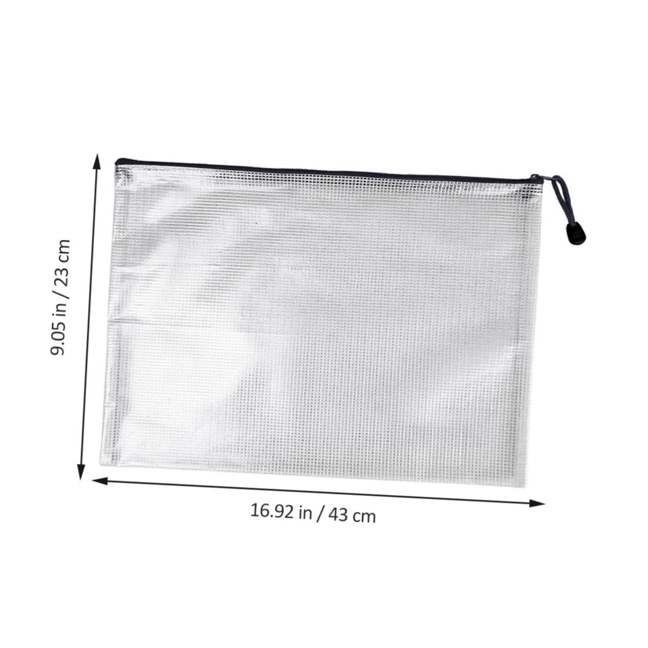 Buste Portadocumenti in Plastica Pvc Nere, 10 Pezzi, Zip