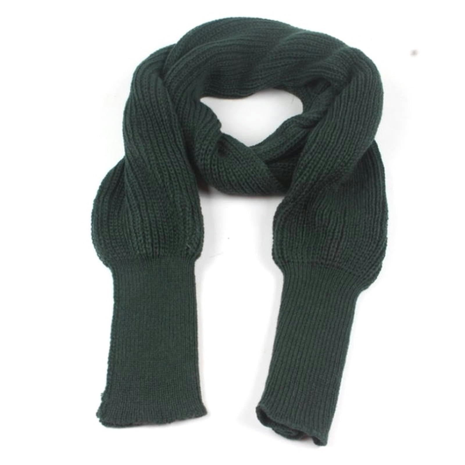 Sciarpa lunga da donna invernale in stile europeo con maniche Sciarpe lavorate a maglia di lana per donna Scialle casual caldo spesso di alta qualità