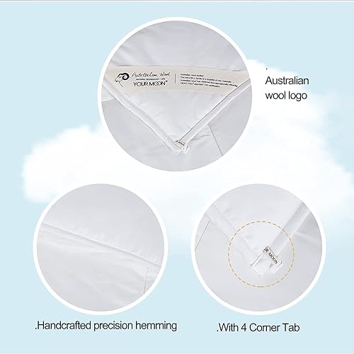 Miniatura 8 de Lujoso edredón ligero de lana de verano, tamaño California King, edredón refrescanterelleno de edredón California King, manta de edredón de relleno