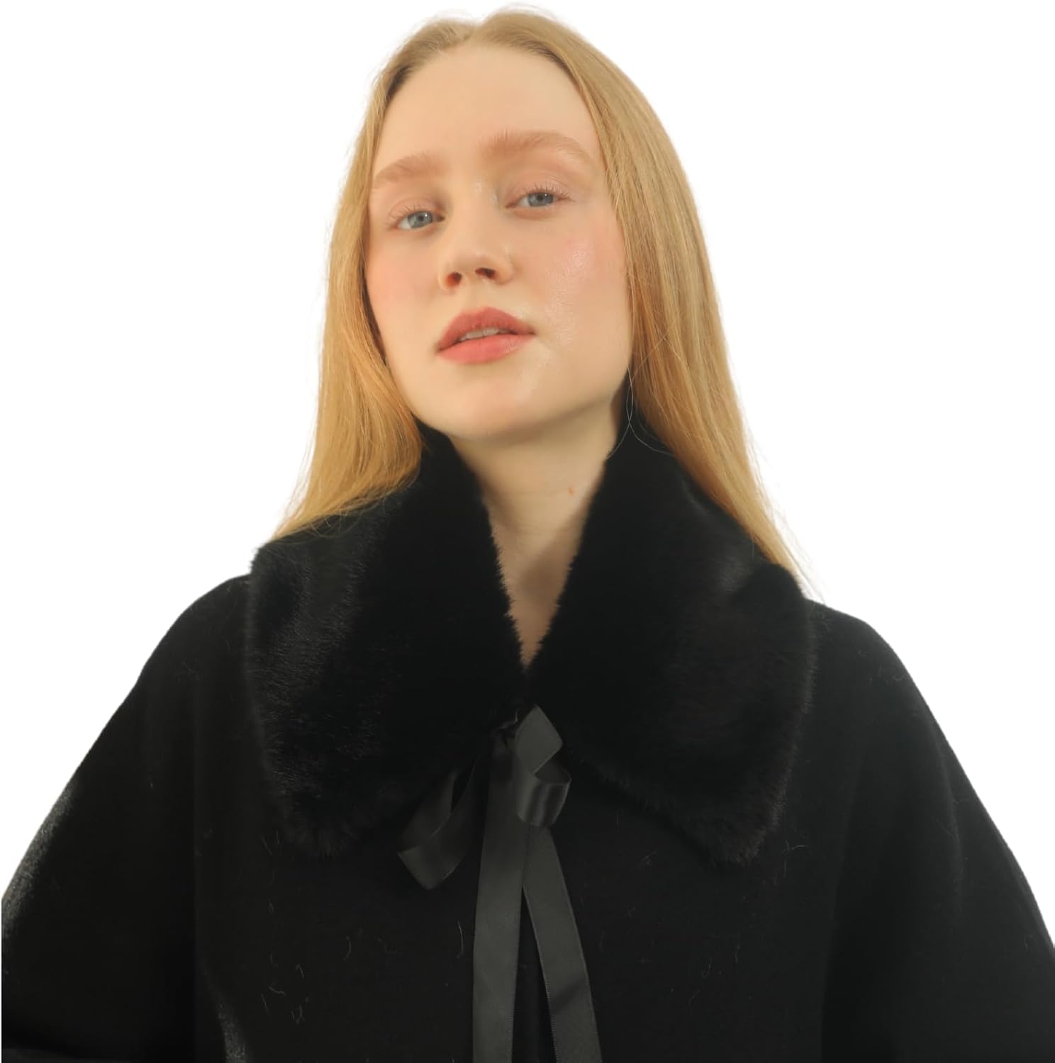 SUNDSGT Faux Fur Collar Scarf Women's Faux Fur Neck Warmer - Image 6