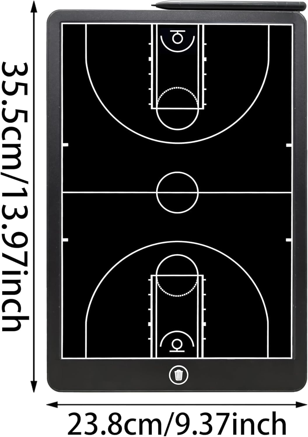 Basketball Magnetic Coaching Board –16" Professional Basketball Tactics Board & Basketball Clipboard for Coaches, Magnetic Player Number Magnets, Dry Erase, Carrying Case