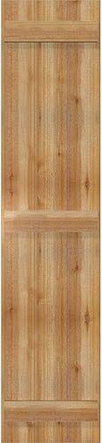 Miniatura 5 de Ekena Millwork RBJ06S16X072RWR TimberCraft Tres tableros de 5 38 pulgadas unidos Board-n-Batten, persianas de madera rústica (por par), 16 18