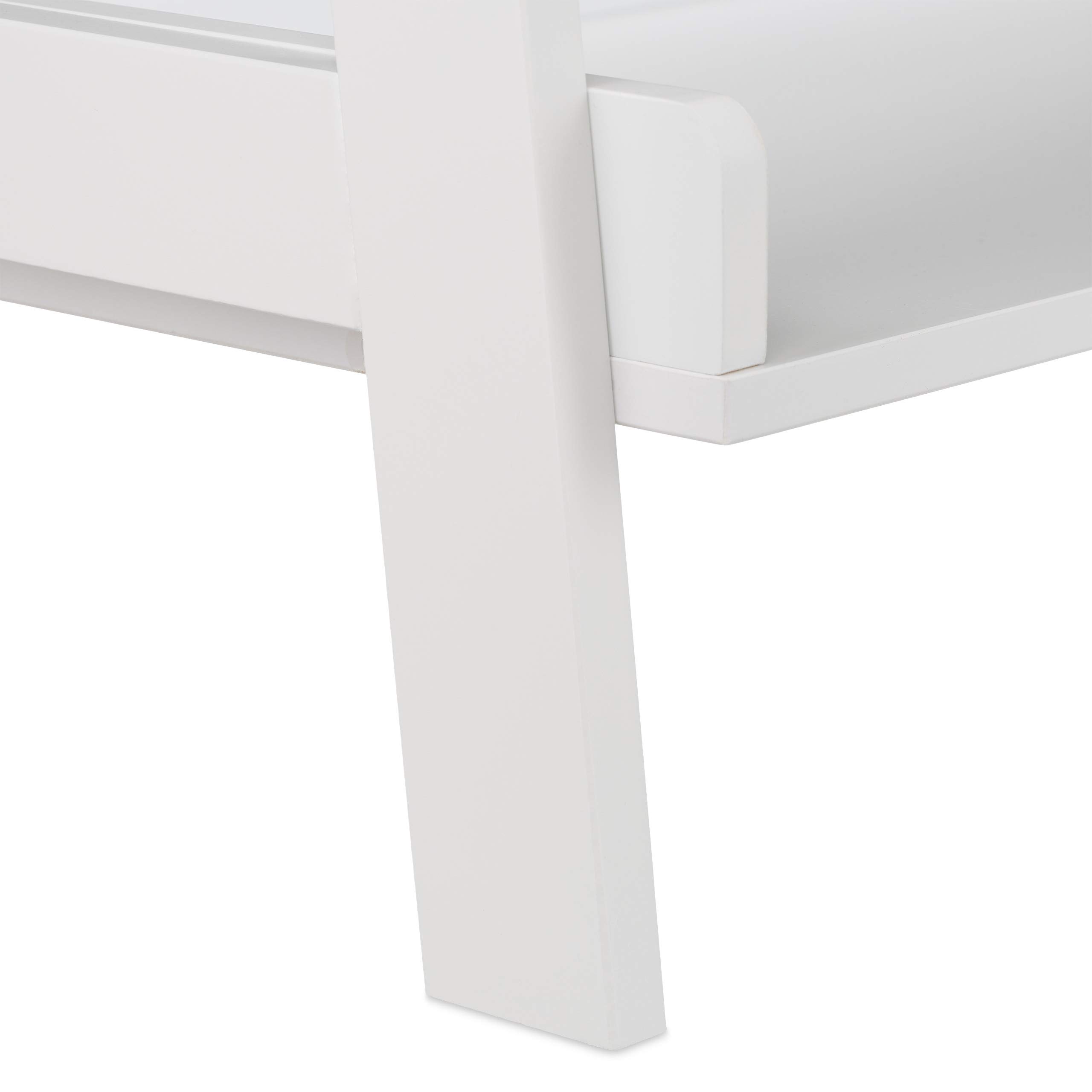 Relaxdays Mobiletto a 3 Piani Multiuso, Scaffale per Oggetti, Libreria, Fioriera, HxLxP 82,5 x 61 x 29 cm, Bianco