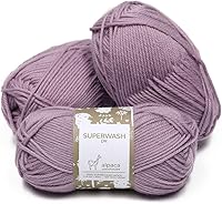 Vista 43 de Superwash - Juego de 3 madejas de hilo de lana 100% pura (5.25 onzas), peso DK, procedente directamente de Perú, celestial suave y perfecto
