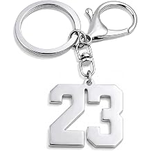 Number Keychian 0-99 Bag Charms Car Key Chain Purse Accessories Personalized Basketball Baseball Football Stuff Gifts