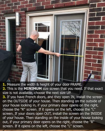 Fiberglass Magnetic Screen Door For Sliding Door, French Door, Double Door – Self-Closing Door Net Screen With Magnet Closures, Reinforced Edges – 10 Door Mesh Sizes – By Sentry Screens #TOP1