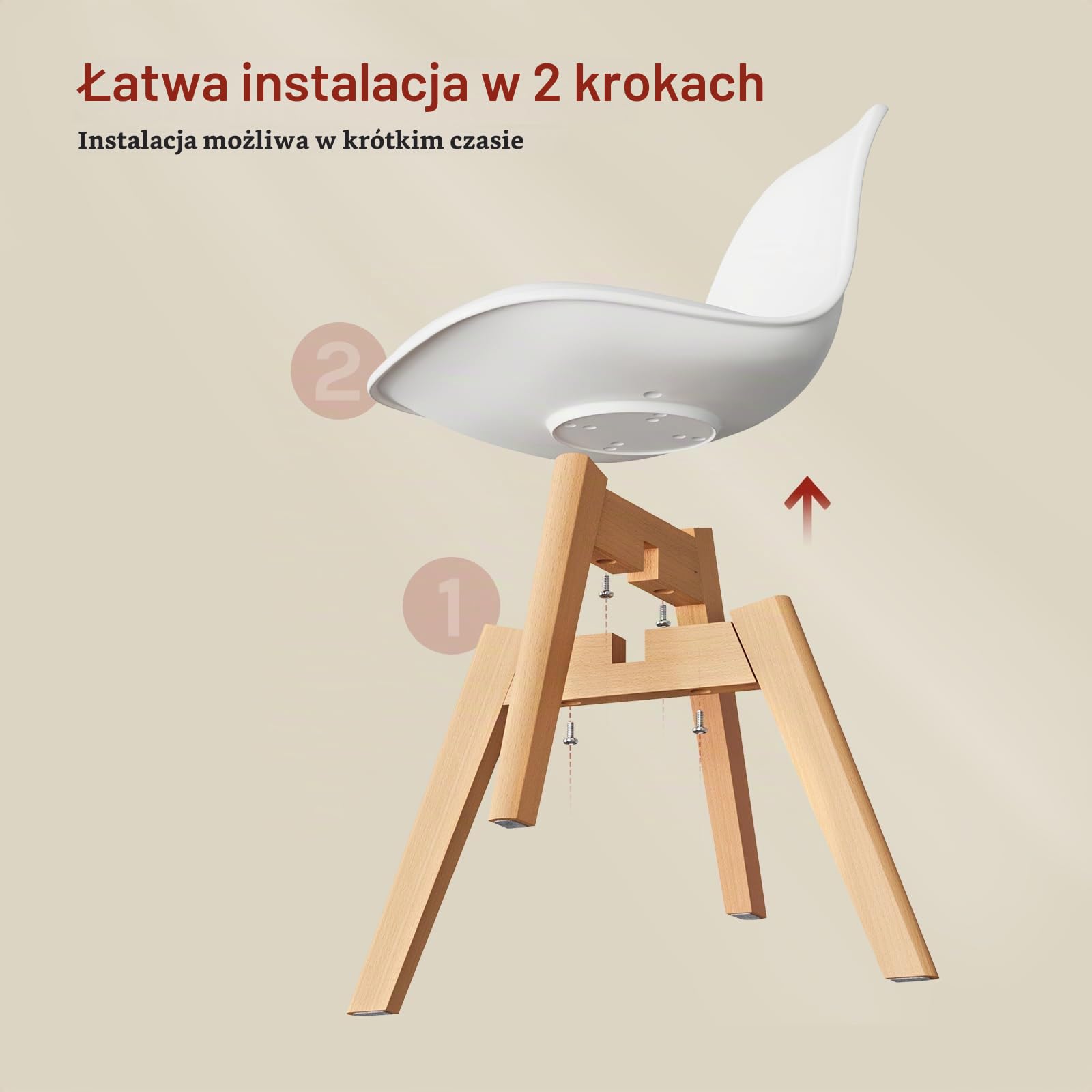 WOLTU Zestaw 2 krzeseł dziecięcych z drewnianymi nogami, krzesło dla dzieci, wysokość siedziska 33 cm, stabilne krzesła dla dzieci z oparciem do pokoju dziecięcego, zestaw mebli do siedzenia, stół