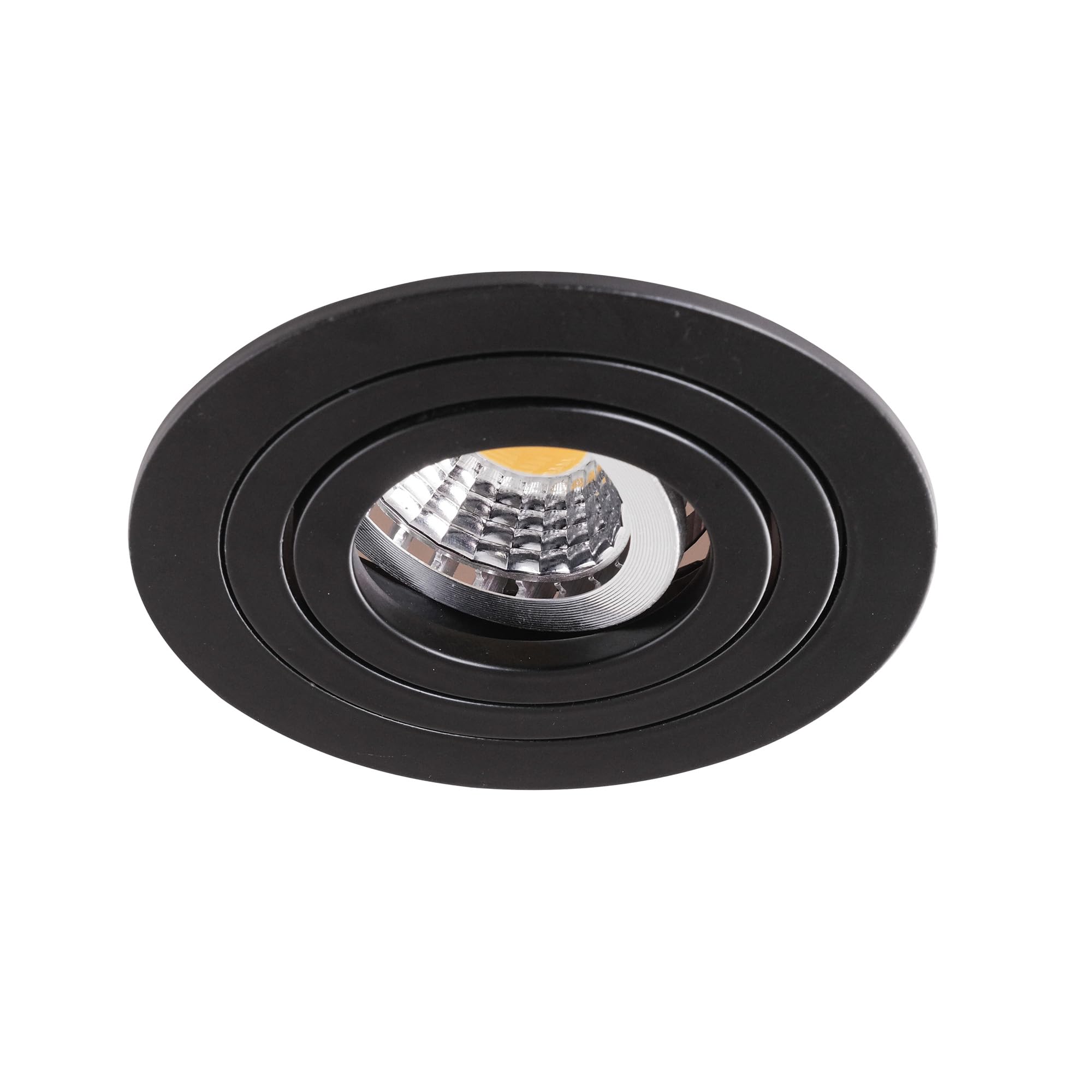 Mextronic Deckeneinbaurahmen: 10x Einbaurahmen Mattschwarz 648-MB Ø75 mm für Leuchtmittel GU10 | MR16 IP20 für LED Spot, normale Halogen