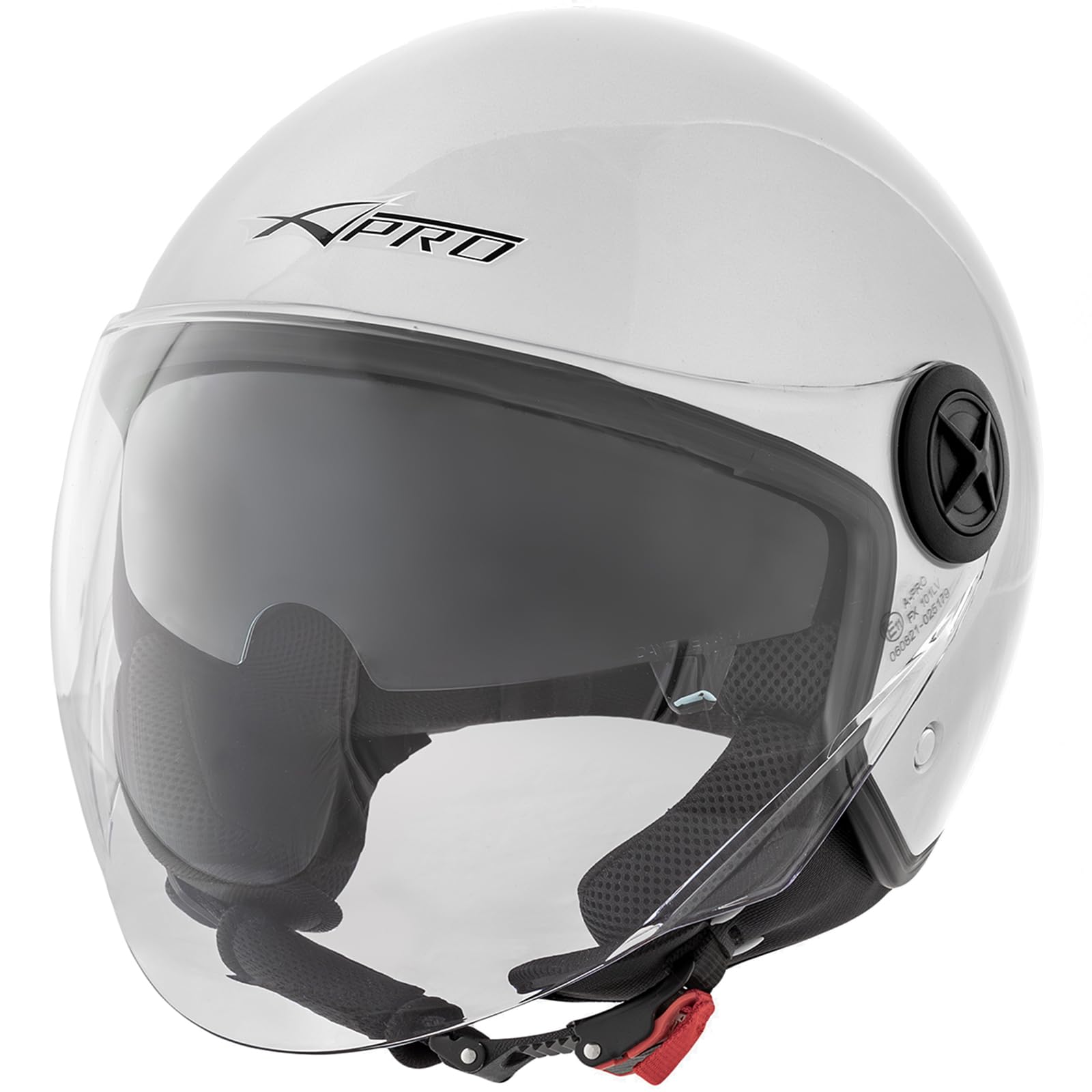 Casque Moto Scooter Jet Double Visiere Pare-Soleil ECE 22 Blanc M