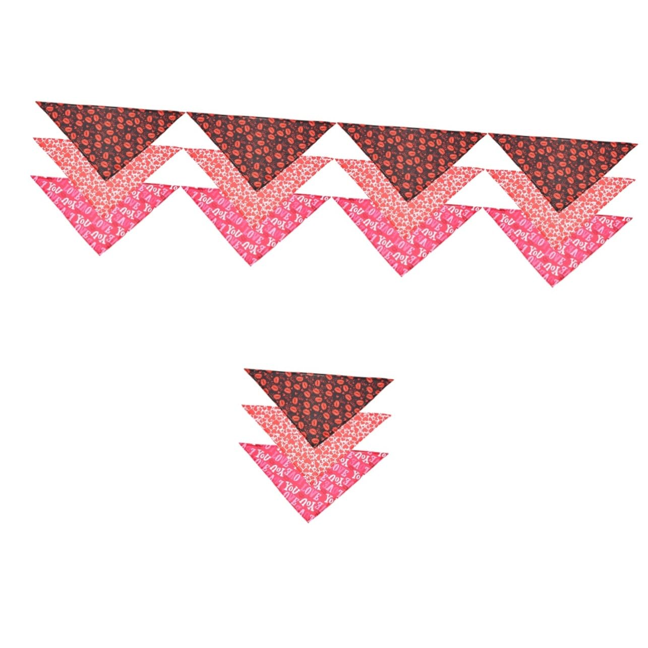 POPETPOP 15pièces Bandanas Triangulaires pour Chiens Foulards De Saint-Valentin Accessoires pour Animaux pour Photos Et Sorties