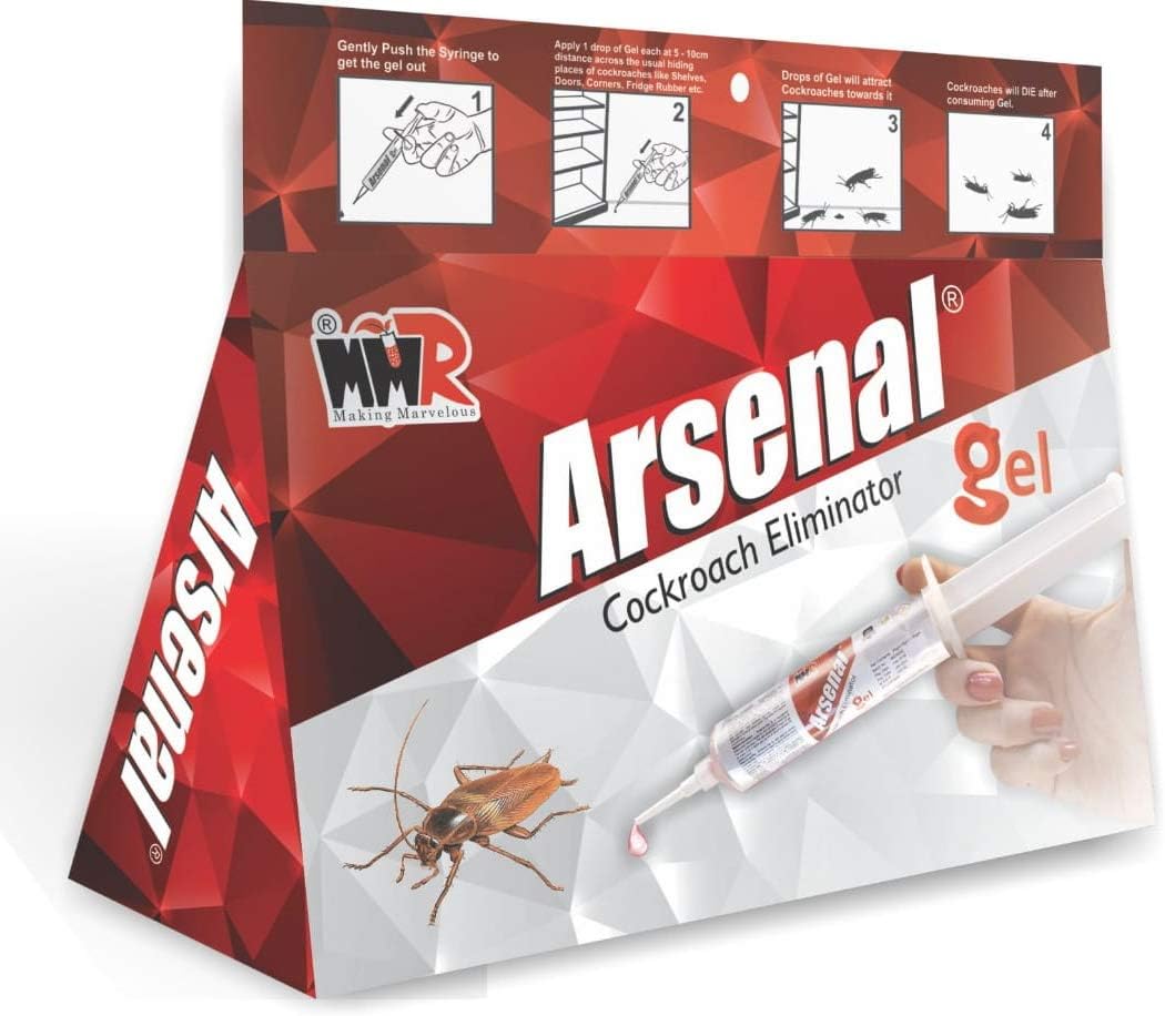 - MMR Making Marvelous Arsenal Cockroach Eliminator Powerful Cockroach Killer Gel Bait (30 Gram, Pink), Pack of 1