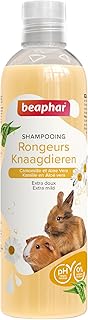 BEAPHAR – Shampooing Essentiel pour Lapin, Cochon d'Inde et Petits Rongeurs – Extra-Doux – Contient Camomille et Aloe Vera – sans parabène ni Silicone – pH Neutre – Produit Vegan – 250 ML