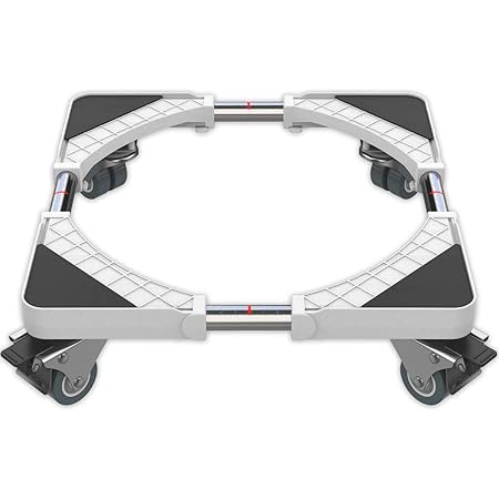 Amazon Co Jp 洗濯機 台 Dewel 21最新改良版 キャスター付き かさ上げ台 置き台 冷蔵庫台 洗濯機パン 360 回転 目盛り付き 耐荷重 300kg 伸縮式 サイズ調整可能 幅 奥行 45cm 70cm 減音防振 3年安心保証 大型家電