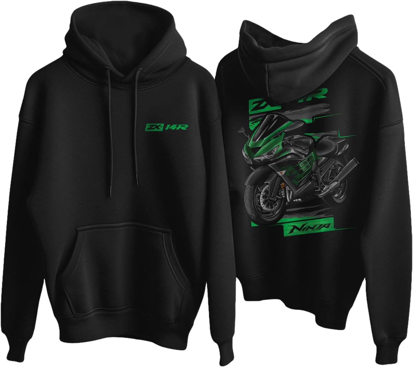 ZX-14R (2018-2024) Hoodie - Motorcycle Rider Sweatshirt for Men & Women, Biker Enthusiast Gift