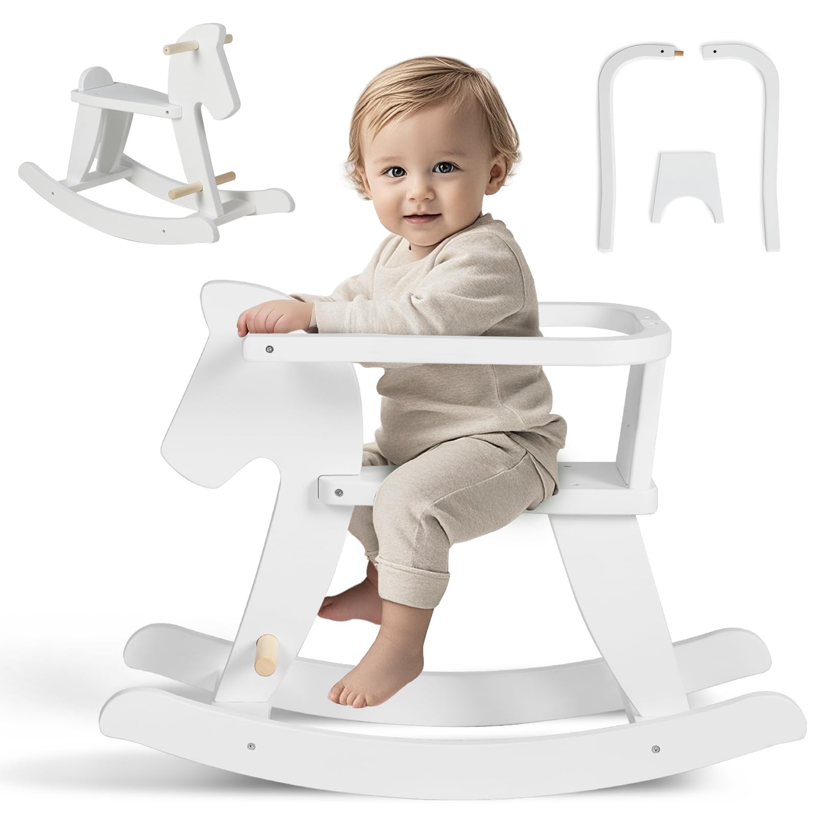 labebe Wooden Rocking Horse