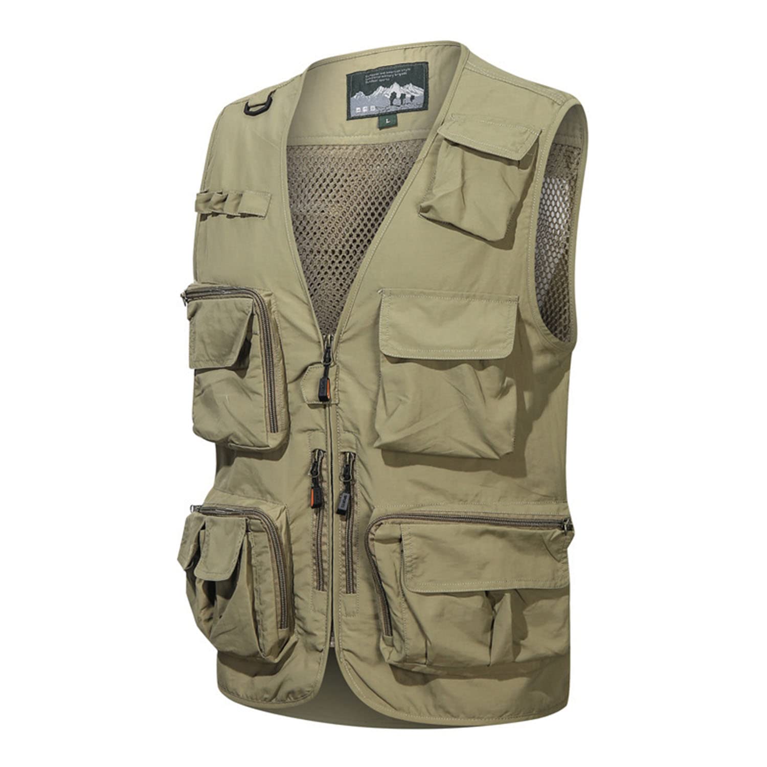 Chaleco para Hombre Chaleco Sin Mangas con Multibolsillos Chaleco De Pesca Multifuncional para Exteriores Chaleco Casual Transpirable De Verano