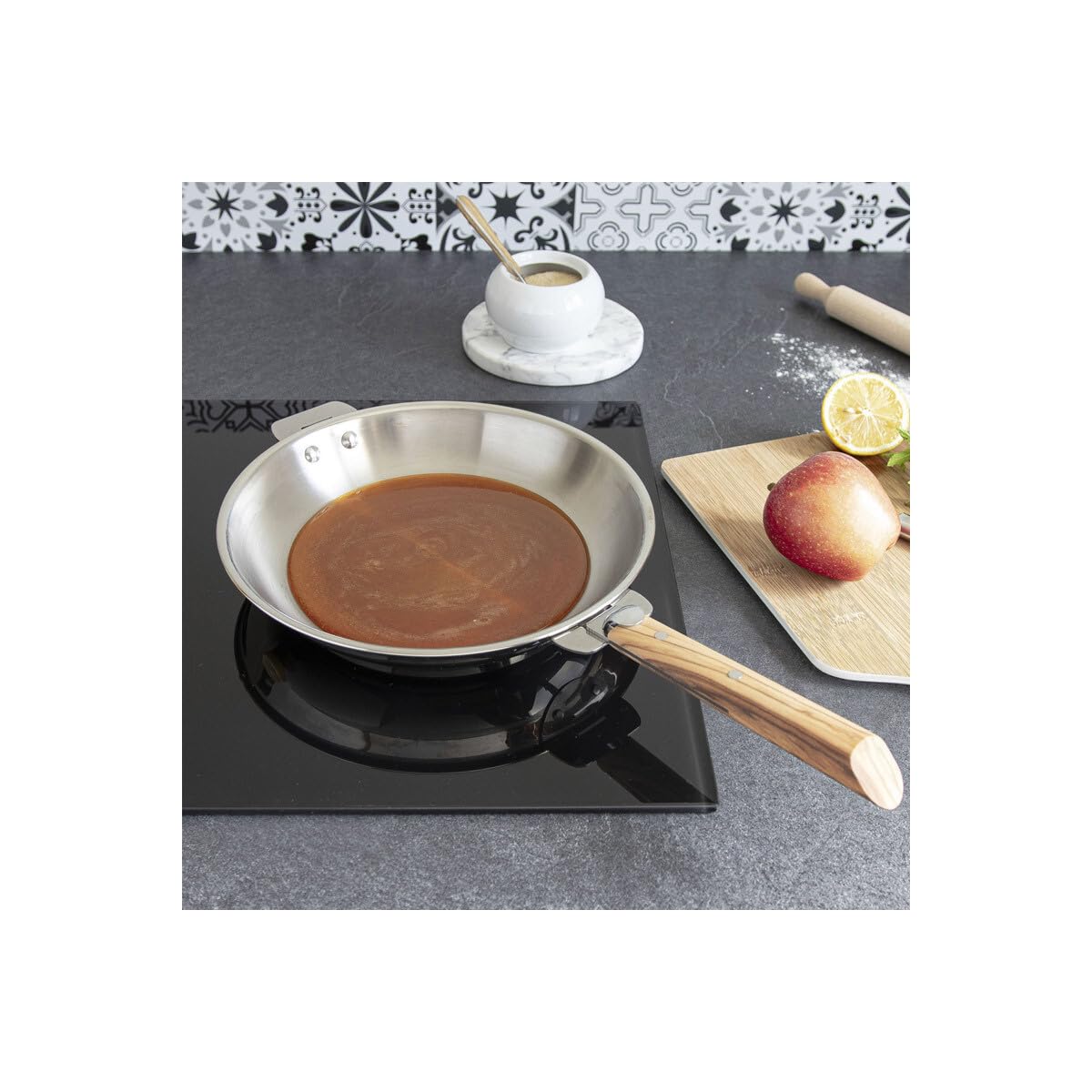 Cristel - P32QMP- Poêle inox 32cm sans poignée amovible - Collection Casteline
