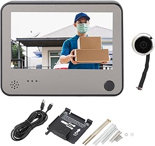 Digitale Tür Betrachter, 1080P WiFi Smart Guckloch-Kamera mit 4,3 in LCD-Bildschirm, Nachtsicht, 120 ° Weitwinkel,Anti-Diebstahl-Video-Türklingel-Kamera für die Sicherheit zu Hause