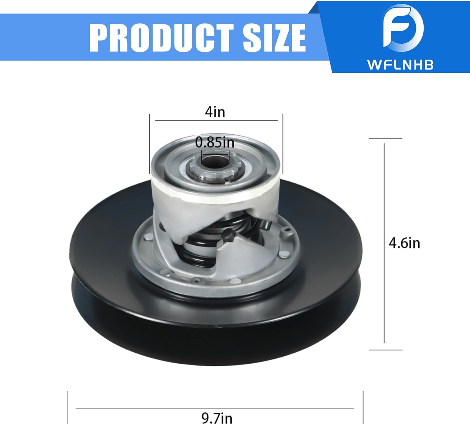 WFLNHB Driven Clutch Primary Driven Clutch Replacement for EZGO 2-Cycle Golf Cart 1976-1988