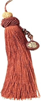 Chinese tai chi Sword Tassels, Durable Luxury Tai Chi Apply to Kung Fu Shaolin Martial Arts Sword Accessory UseLight Brown