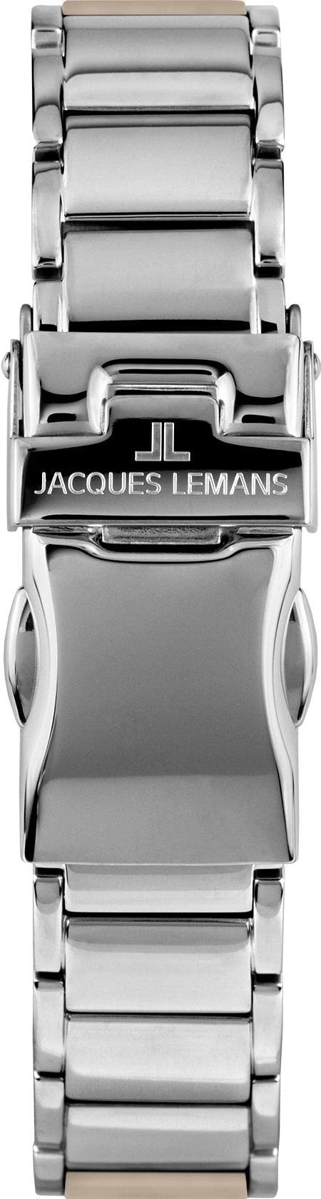 JACQUES LEMANS Damenuhr Monaco Massiv Edelstahl/High-Tech-Ceramic massiv Edelstahl 42-7