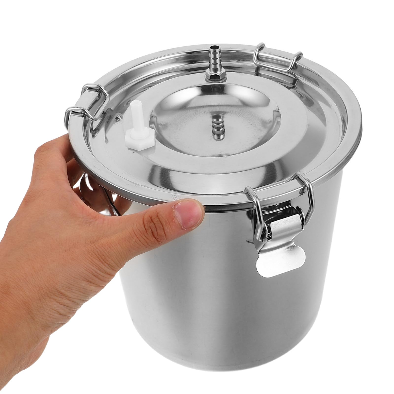 Gadpiparty Manuelles Melkset für Ziegen und Kühe mit 3l Edelstahlschale Tragbares Design und Einfache Reinigung für Einsatz dem Bauernhof