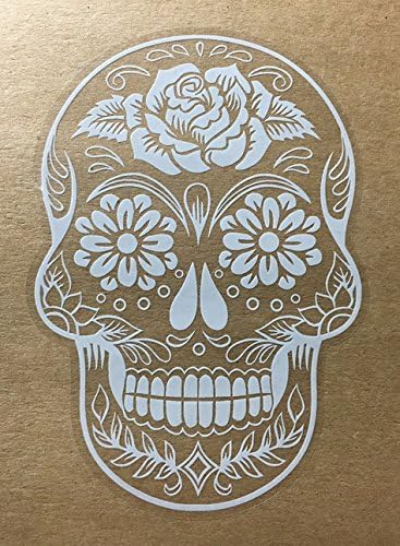 OSMdecals - Sugar Skull Sticker Version 38 - Day of the Dead Vinyl Wall Home Decor Car Window Decal Sticker