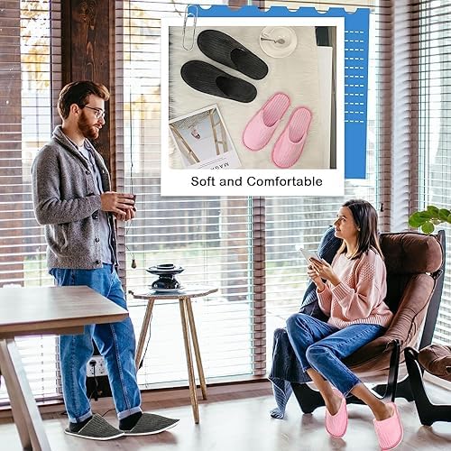 10 paia di pantofole da spa antiscivolo usa e getta, misura universale unisex, pantofole chiuse, lavabili per hotel, casa, ospiti e massaggi