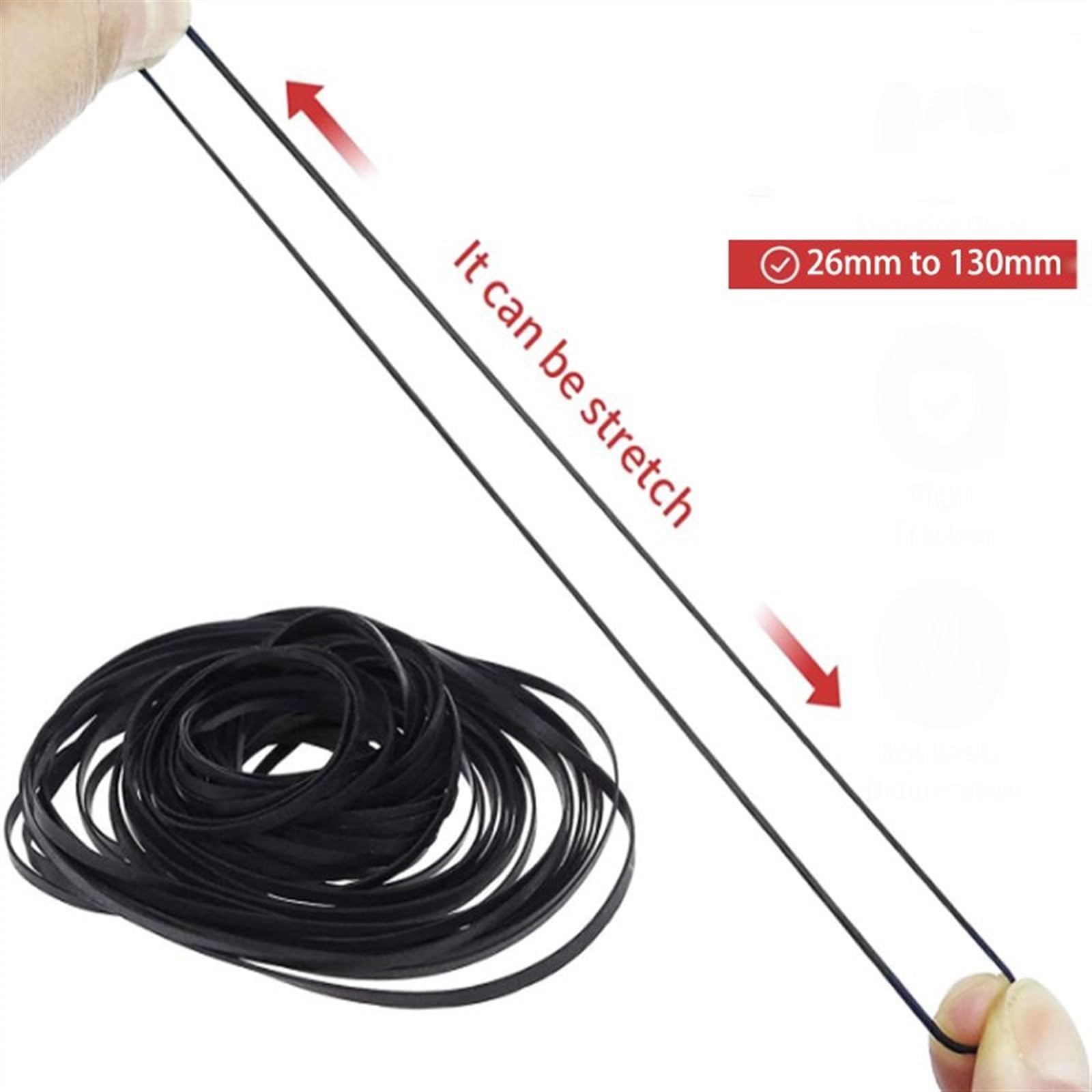 Cinghia Dentata Confezione Da 30-120 Pezzi Di Gomma Di Ricambio Per CD Per DVD, Nastro In Gomma Per Giradischi, Registratore A Cassetta Cinghia Di Trasmissione(Mix 120pcs)