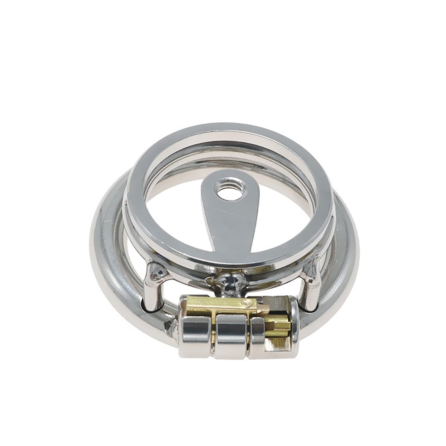 1 Palabra Plana de Acero Inoxidable Baloncesto Deportes Jaula Protectora con Anillo y cinturón y Silicona Tubo Hueco Trompeta Herramienta de Fitness,Silver/a/m