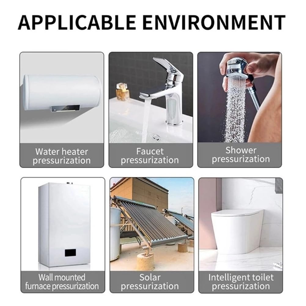 Haushalts-Wasserpumpe für Wasserhahn Sicher und Leise 150P für Rasensprenger, Dusche, Küche für Garten, Toilette Hängende Ohne Bohren mit EU-Stecker