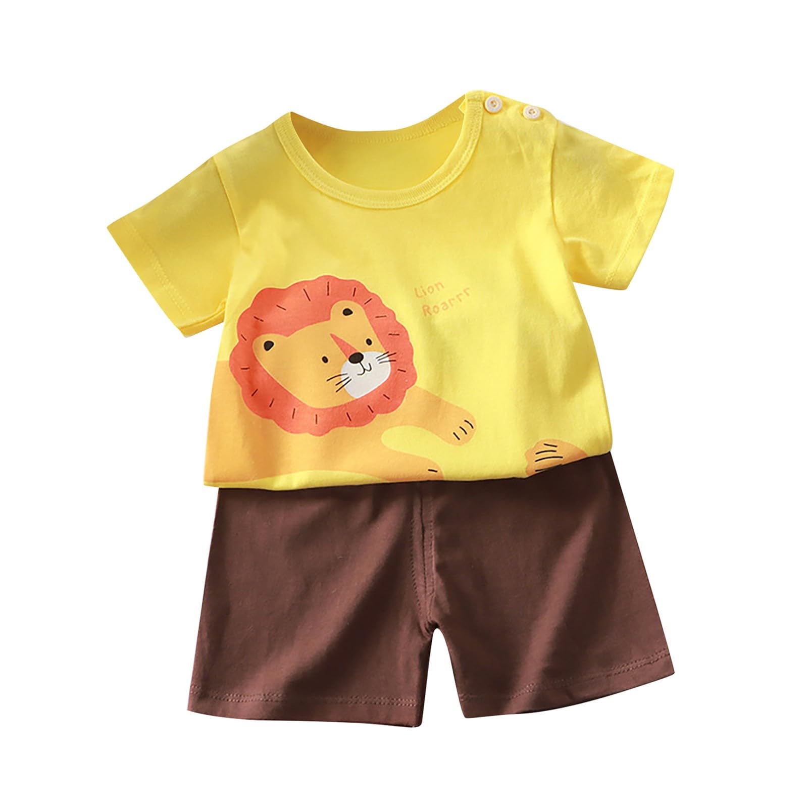 Moonker Winter Outfits for Boys 4t Baby Sweet Summer Clothes Cute Animal Prints Short Sleeve T Shirt Cute