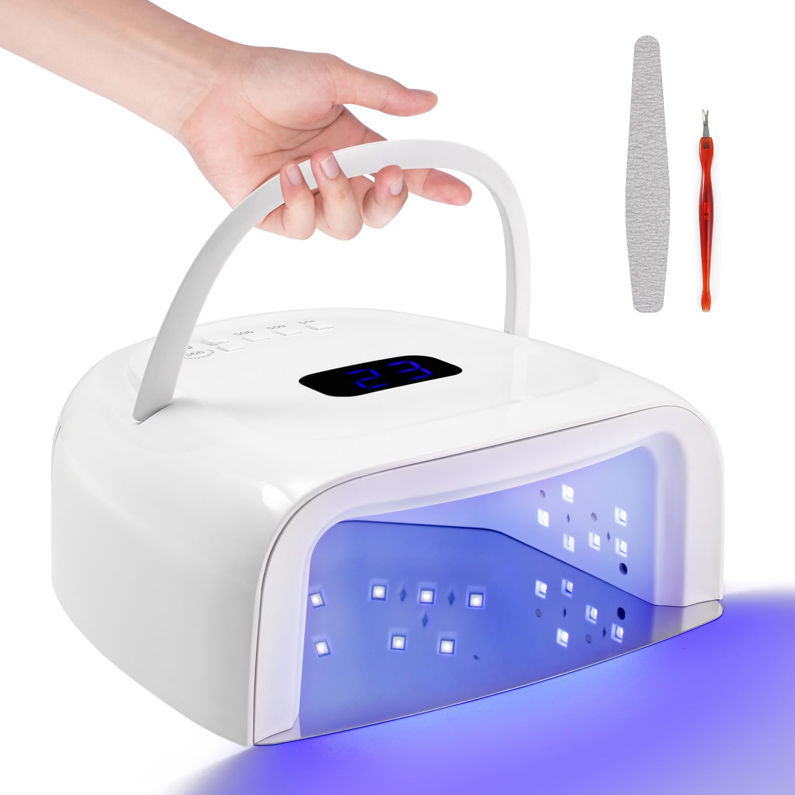 Amazon.com: UV LED Nail Lamp - Rechargeable Nail Light for Gel