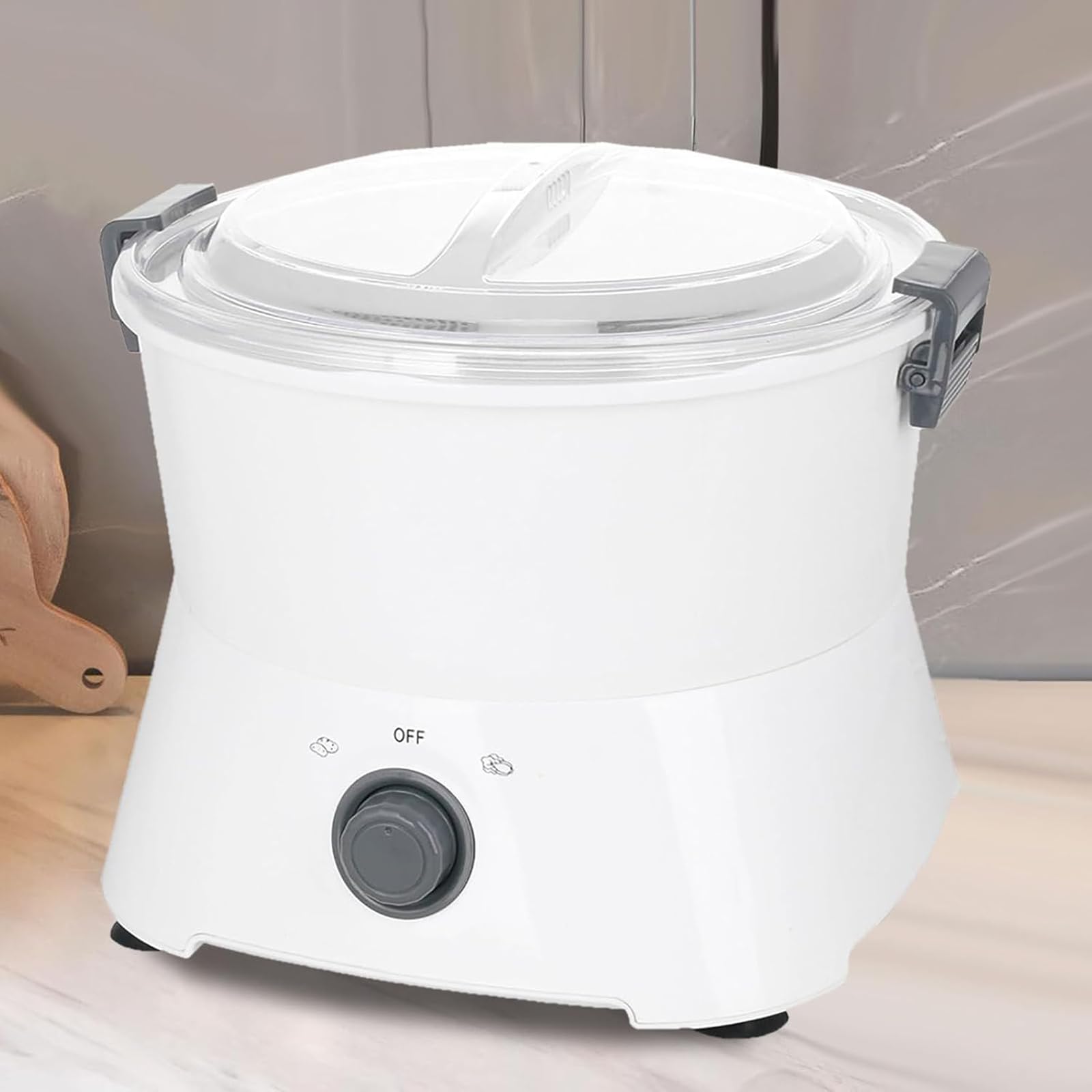 Pelador eléctrico de patatas, máquina giratoria automática de acero inoxidable, fácil de pelar verduras de cocina