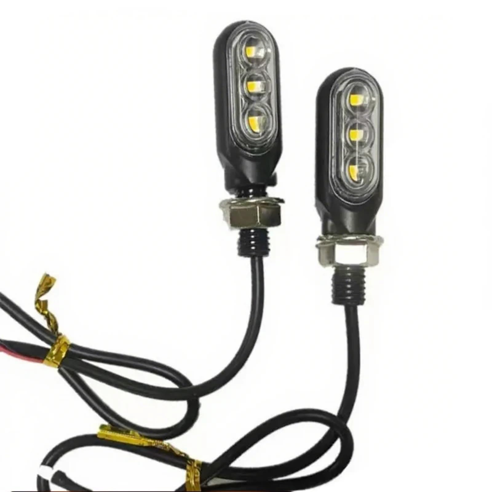 Indicatori Di Direzione Per Moto 12V Lampada Che Scorre Ambra Intermittentes Moto(Gray)