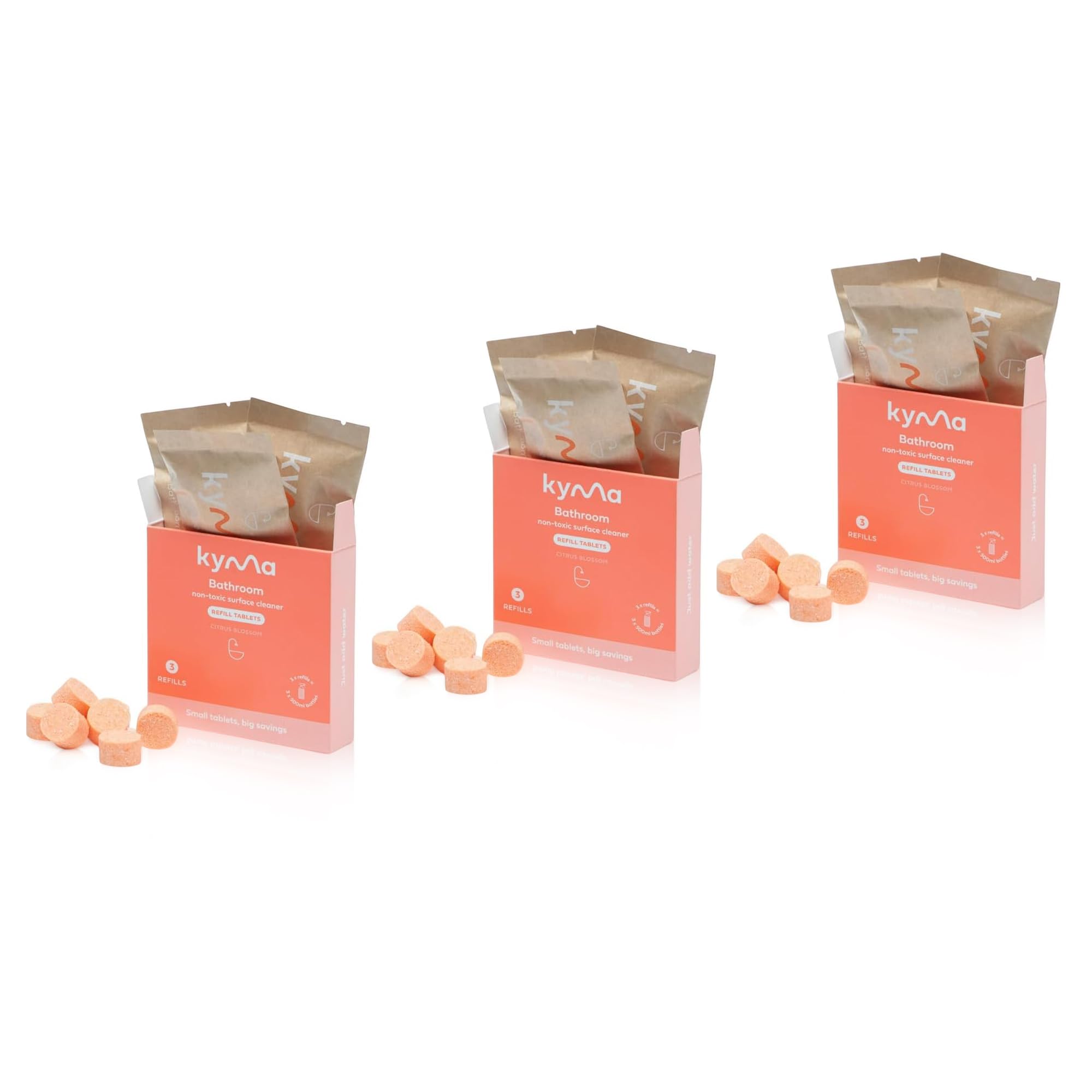 Bathroom Cleaner Refill Bundle, Non-Toxic, Eco Friendly, Removes Dirt, Limescale remover, Cleans Powerfully, 4.5L (Makes 9x 500ml bottle of Bathroom Cleaner)