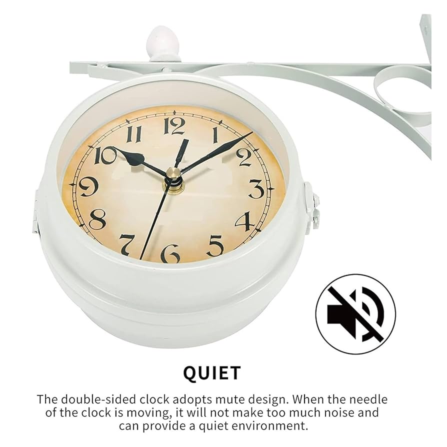 ※maco8※DOUBLE FACE WALL CLOCK Amazon.com: Dulton S624-659IV Double Face Clock, Ivory