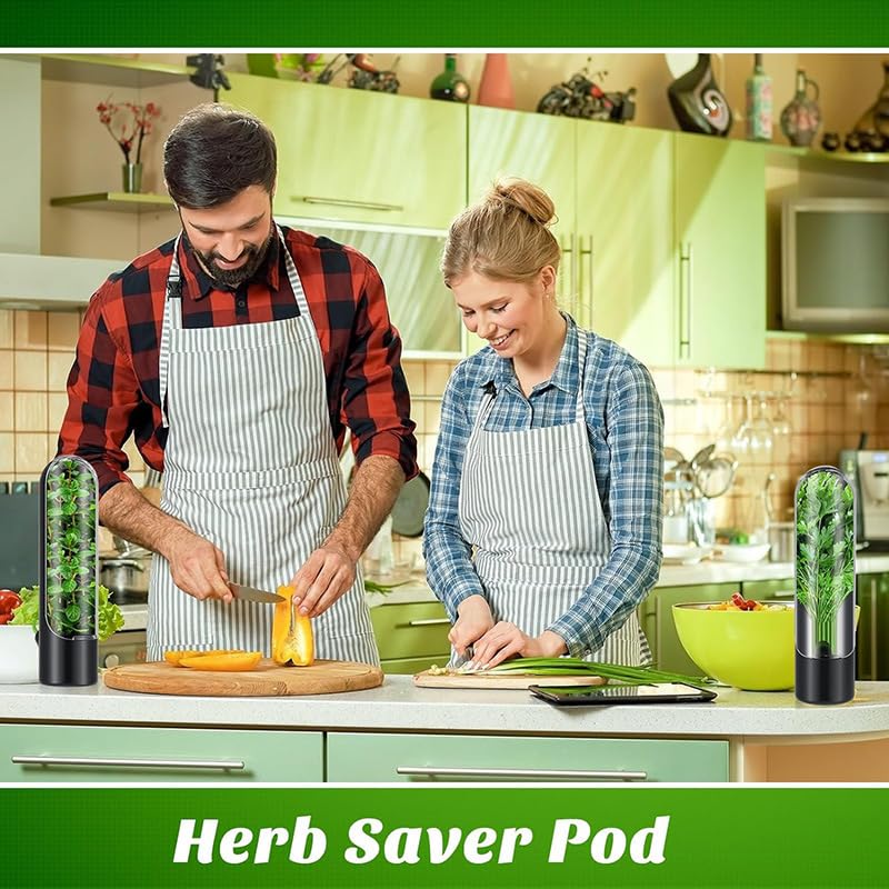 Contenitori per conservare erbe aromatiche, confezione da 6 pezzi, per frigorifero, verdure fresche, per asparagi, coriandolo, menta, coriandolo, mantiene le erbe fresche più a lungo