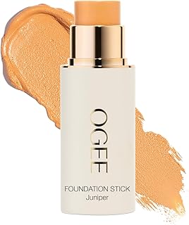Ogee Sculpted Complexion Foundation Stick (Juniper 3.25W - Medium Light Tan, Olive Undertones) Full Coverage Foundation Makeup - Instantly Balance & Even Complexion - 70% Organic Ingredients