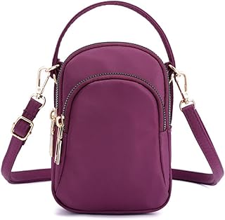 Toniker Nylon Multi-Pockets Small Crossbody Bags Cell Phone Purse Smartphone Wallet for Women Girls with Handy Carry