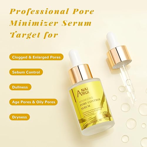 Miniatura 5 de ANAI RUI Suero minimizador de poros, suero facial de refinación de poros con niacinamida, suero de control de poros para reducir los poros,